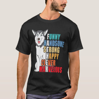 Camiseta Pai Husky Engraçado Husky  Dia dos Pais Forte e Bo