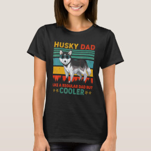 Camiseta Pai Husky Retro Vintage Regular Pai Mais Legal Leg