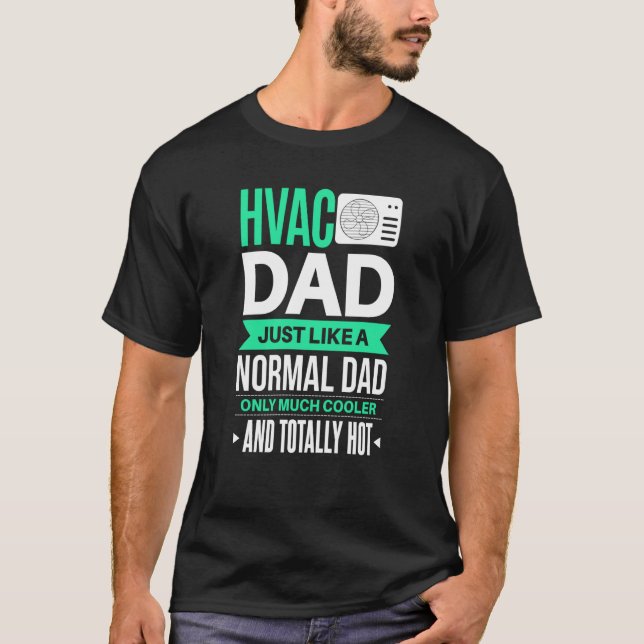 Camiseta Pai HVAC Padre HVAC Tech Certified HVAC Tech (Frente)