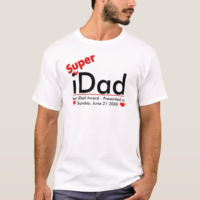 Camiseta pai I-Shirt - Melhor prêmio iPai apresentado (Frente)