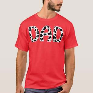 Camiseta Pai Impressão Preto-Preto-Branco-Vaca-Vaca-Vaca-Va
