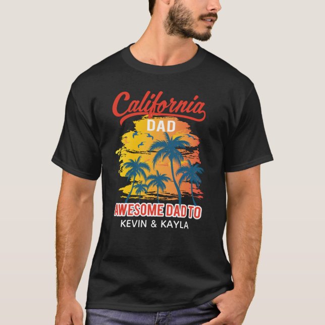 Camiseta Pai Incrível da California Beach Summer Life (Frente)