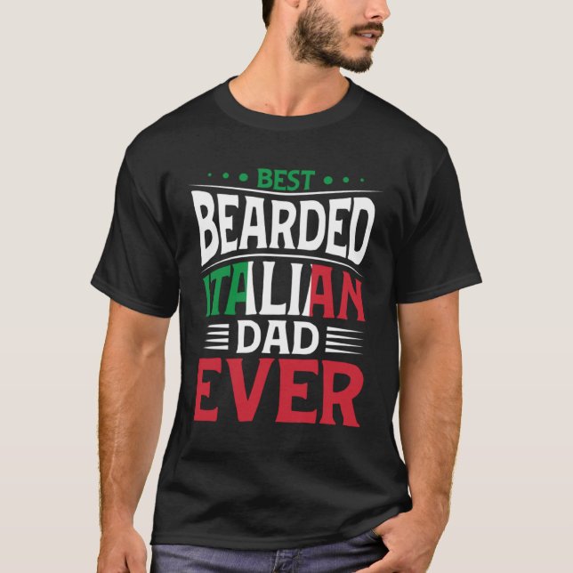Camiseta Pai Italiano Com Melhor Comportamento Bandeira Raí (Frente)