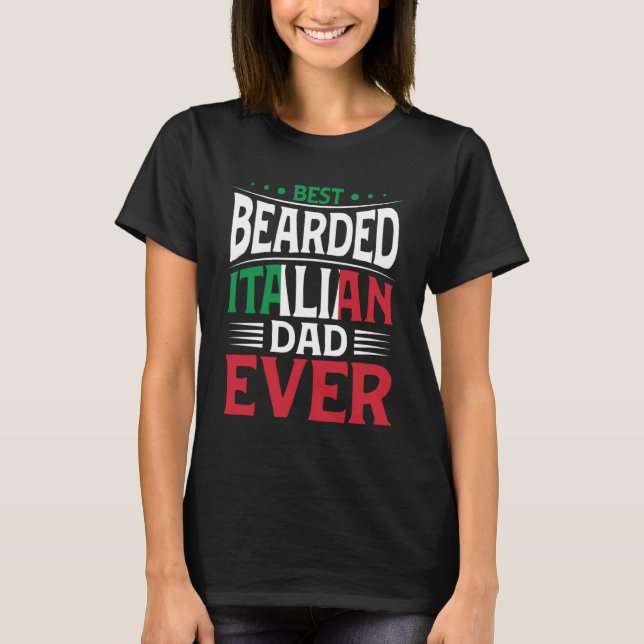Camiseta Pai Italiano Com Melhor Comportamento Bandeira Raí (Frente)
