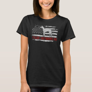 Camiseta Pai Italiano Greyhound Afetou Bandeira Americana P