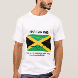 Camiseta Pai JAMAICAN Forte E Corajoso Personalizado