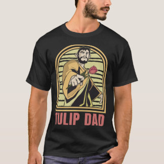 Camiseta Pai jardineiro Jardineiro Tulipa Jardinagem