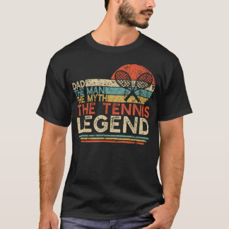 Camiseta Pai Jogador de Tênis Vintage O Homem O Mito O