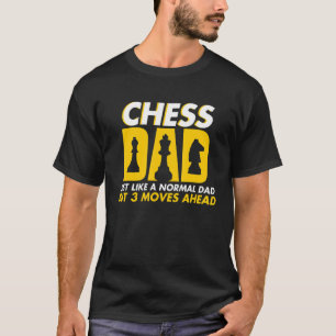 Camiseta Pai Jogador de Xadrez Especialista Treinador Gráfi