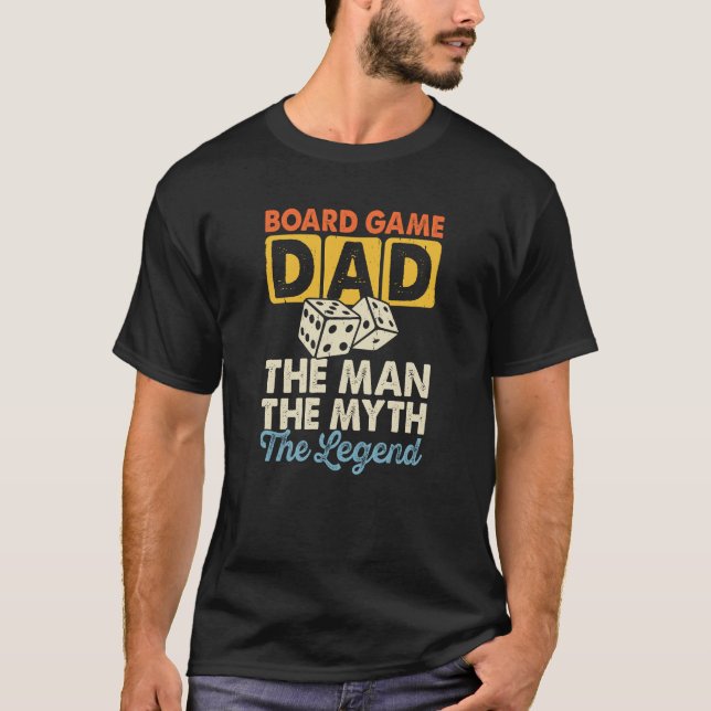 Camiseta pai jogo conselho o homem mito a lenda (Frente)