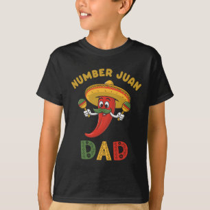 Camiseta Pai Juan Mexicano Engraçado Pai Número Um