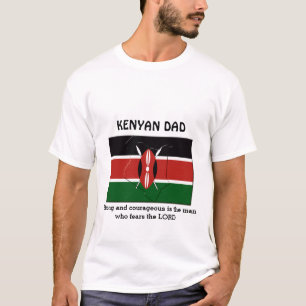 Camiseta Pai KENYAN Forte, Corajoso Personalizado