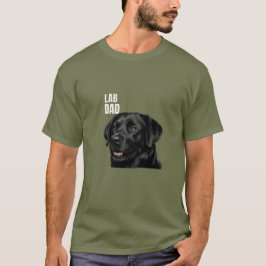 Camiseta Pai Lab Black Labrador Dog