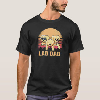 Camiseta Pai Lab Retriever Labrador Amarelo Vintage Cão Ret
