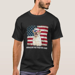 Camiseta Pai Labrador Retriever Bandeira Americana O 4 De J