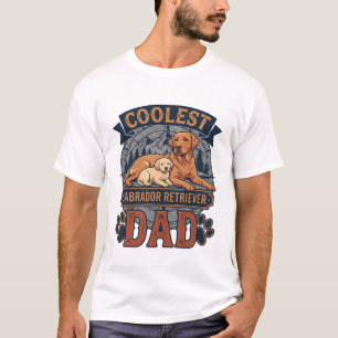 Camiseta Pai Labrador Retriever Mais Legal Cachorro Montanh