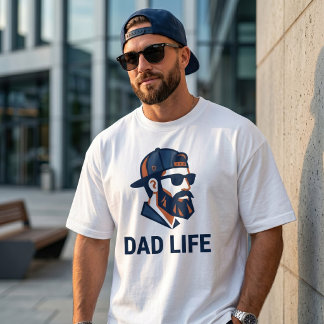 Camiseta Pai Legal com Óculos de Sol de Boné