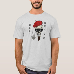 Camiseta Pai legal - crânio do Beatnik de O