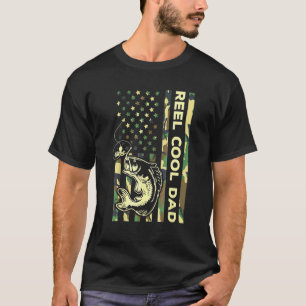 Camiseta Pai Legal de Carrete Pescador Pai Patriótico Pesca