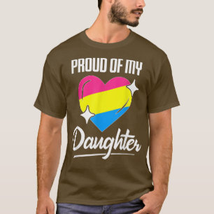 Camiseta Pai LGBT Mãe Coração Orgulhosa de Minha Filha Pans