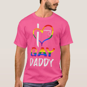 Camiseta Pai LGBTQ LGBT Ord Mont do Rainbow Heart Love Mont