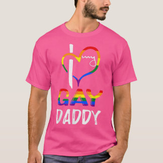Camiseta Pai LGBTQ LGBT Ord Mont do Rainbow Heart Love Mont