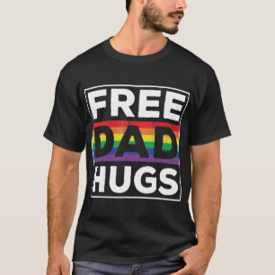 Camiseta Pai Livre Abraços Dia de os pais Rainbow LGB Prio