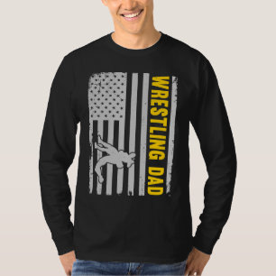 Camiseta Pai luta EUA Bandeira Americana Gordura Luta de Pr