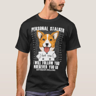 Camiseta Pai Mãe Cão Corgi Stalker