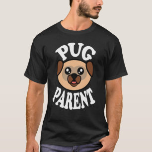 Camiseta Pai/Mãe de Pug Fofo