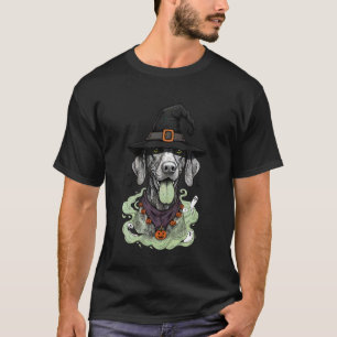 Camiseta Pai Mãe GSP de Halloween Pointer de Pelo Curto Ale
