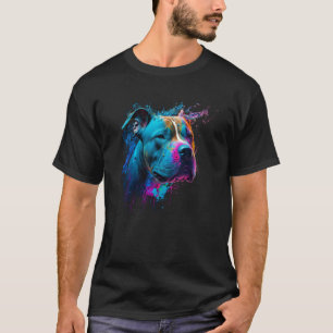 Camiseta Pai Mãe Menino Gi Cachorro Pit bull Terrier Colori
