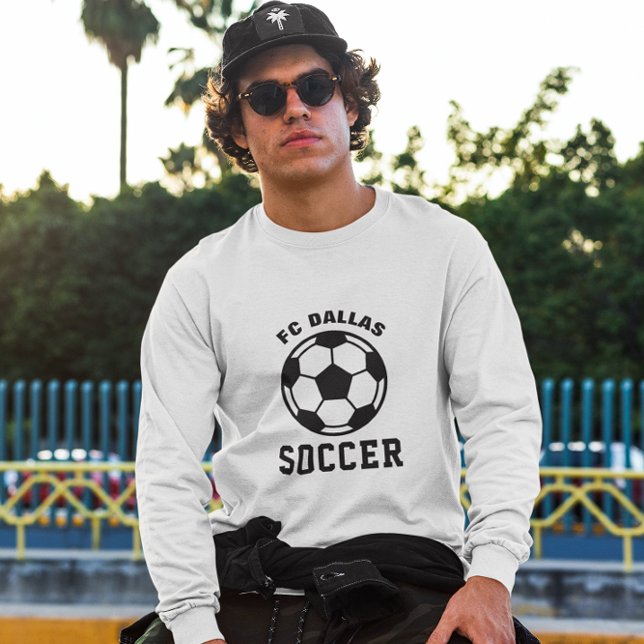 Camiseta Pai Mãe Personalizado de Futebol de Nome da Equipe (Criador carregado)