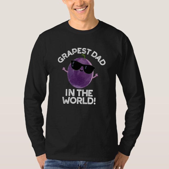 Camiseta Pai Mais Grago Do Mundo Fruta Engraçado Pun Dark B (Frente)