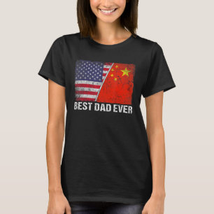 Camiseta Pai Mais Importante De Bandeira Da China Na Retro-