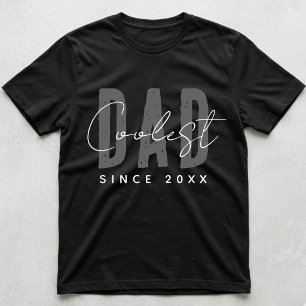 Camiseta Pai Mais Legal Desde 20XX Moderno Divertido Simple