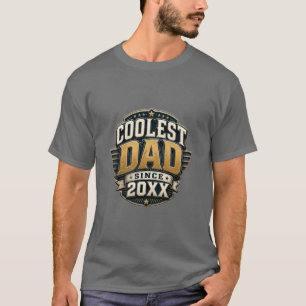 Camiseta Pai Mais Legal Desde 20XX Tipografia Retro Vintage