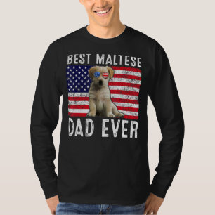 Camiseta Pai Maltês dos Estados Unidos Bandeira Americana P