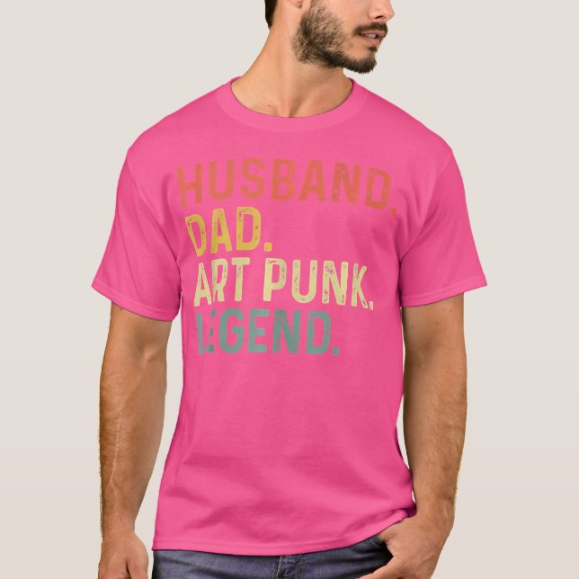 Camiseta Pai Marido Arte Punk Legend Engraçado Retro Presen (Frente)