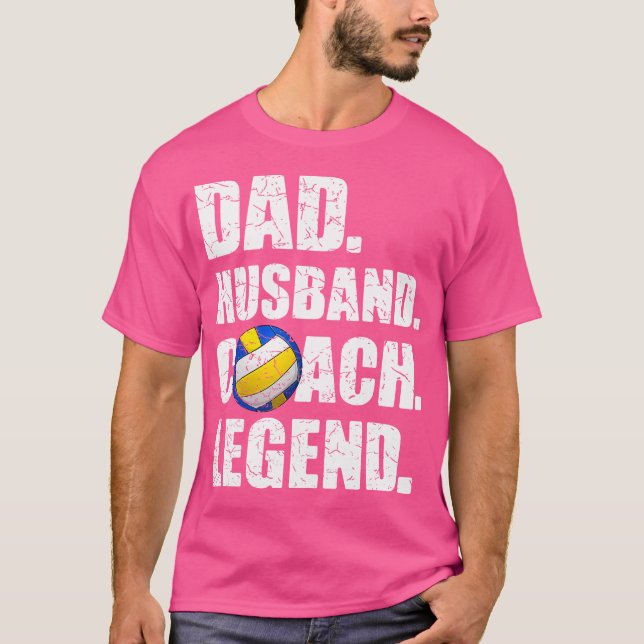 Camiseta Pai Marido Coach Legenda Padre Papa Pai Volleyb (Frente)