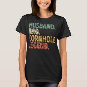 Camiseta Pai Marido Cornhole Legend Dia de os pais Engraçad