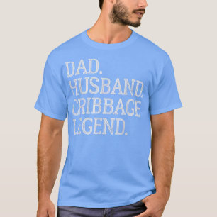 Camiseta Pai Marido Cribbage Legenda Vintage Cribbage Conse