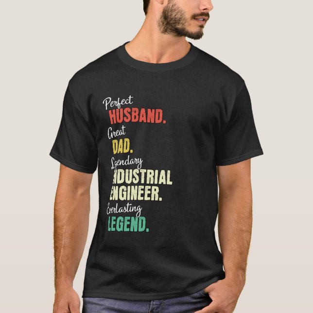 Camiseta Pai Marido Engenheiro Industrial (Frente)