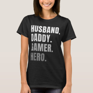 Camiseta Pai Marido Engraçado Padre Gamer Gift