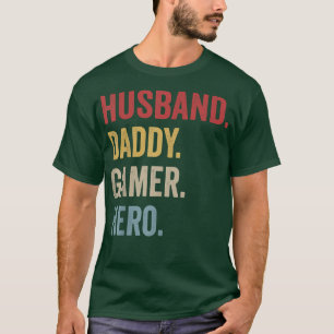 Camiseta Pai Marido Engraçado Padre Gamer Gift