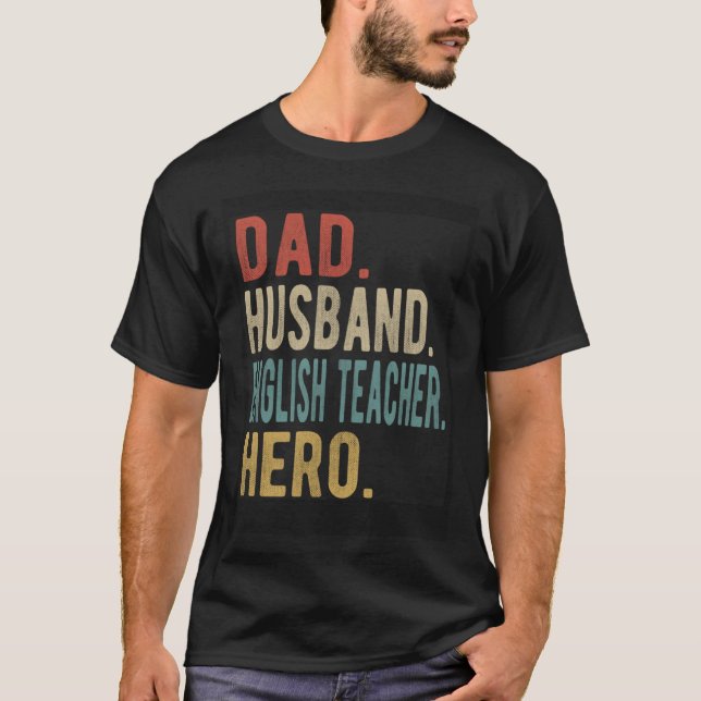 Camiseta Pai Marido - Hero de Professores Ingleses (Frente)
