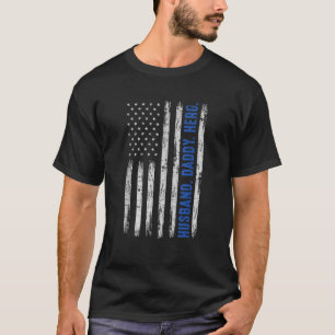 Camiseta Pai Marido Herói Azul Linha Policial Pai Fa