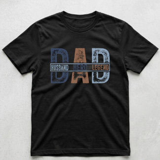 Camiseta Pai Marido Herói Lenda Dia dos Pais