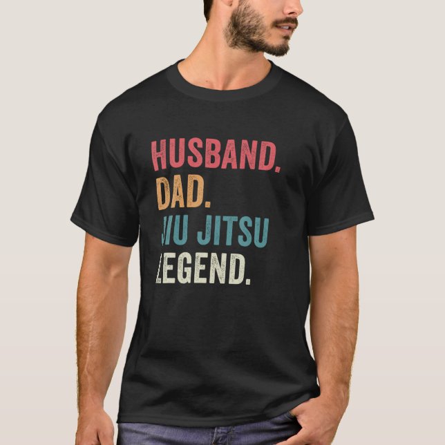 Camiseta pai Marido Jiu Jitsu Legend Jiu Jitsu Pai Padre (Frente)