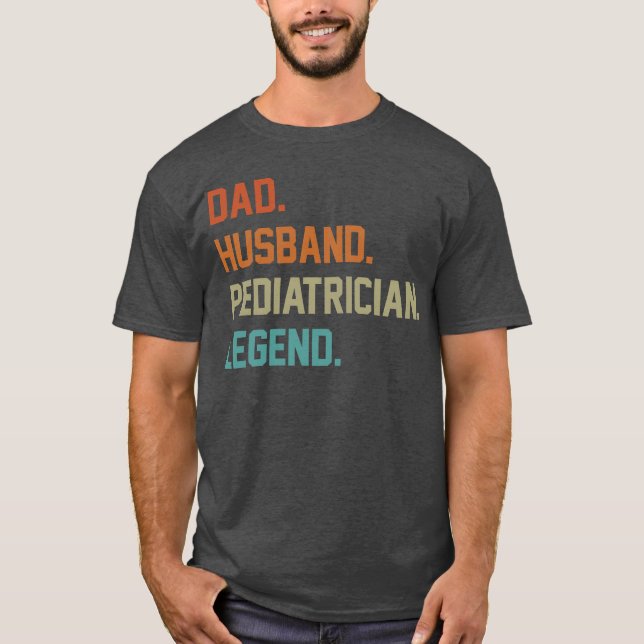 Camiseta Pai Marido Legenda Pediátrica para o Dia do Pai (Frente)